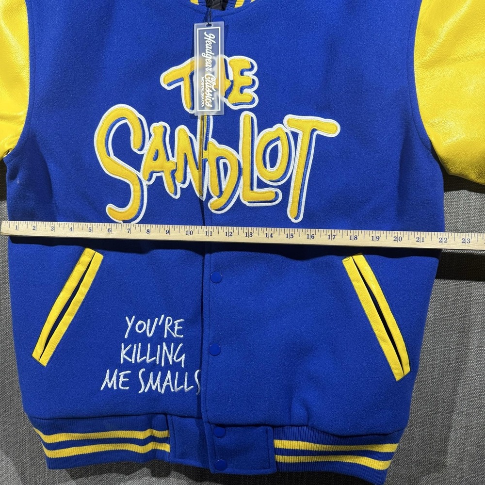 Headgear Classics The Sandlot Jacket Mens Large Blue Yellow Varsity Rodriguez 30 - Picture 4 of 5